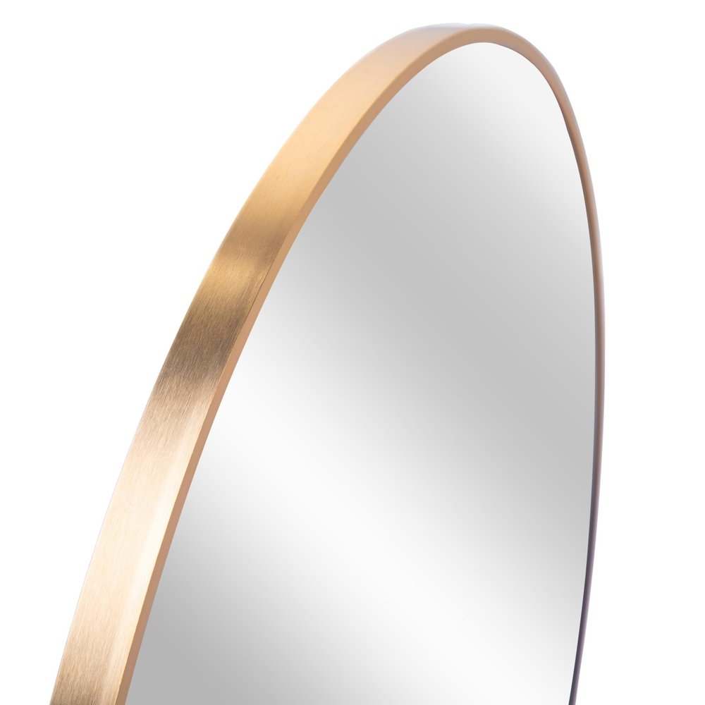 30" Black Aluminum Round Framed Bathroom Vanity Mirror — view 9