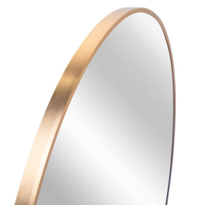 30" Black Aluminum Round Framed Bathroom Vanity Mirror HomeRoots