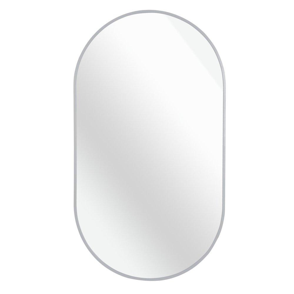 33" X 20" Black Aluminum Oval Framed Accent Mirror — view 9