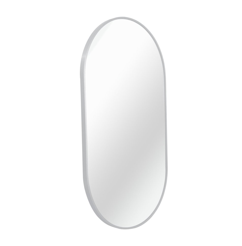 33" X 20" Black Aluminum Oval Framed Accent Mirror HomeRoots