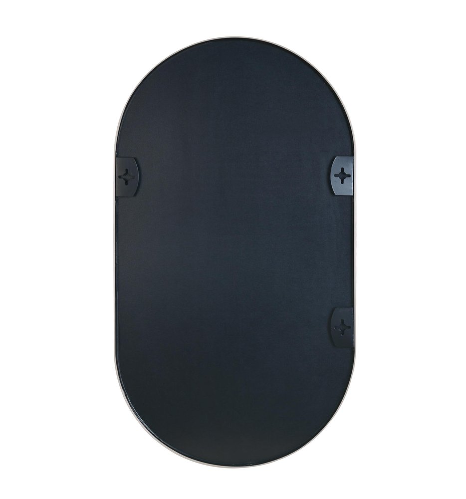 33" X 20" Black Aluminum Oval Framed Accent Mirror — view 11
