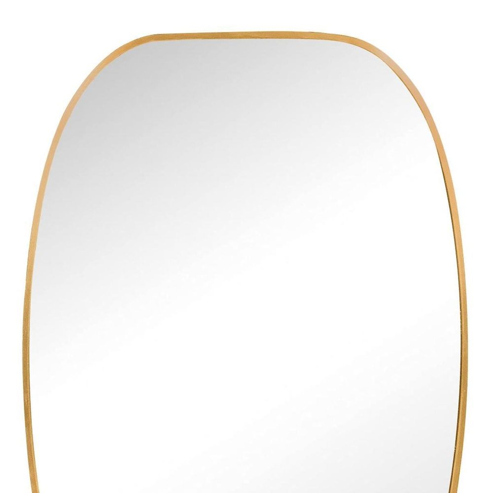 30" Black Aluminum Oval Framed Bathroom Vanity Mirror — view 9