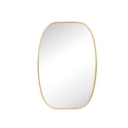 30" Black Aluminum Oval Framed Bathroom Vanity Mirror HomeRoots