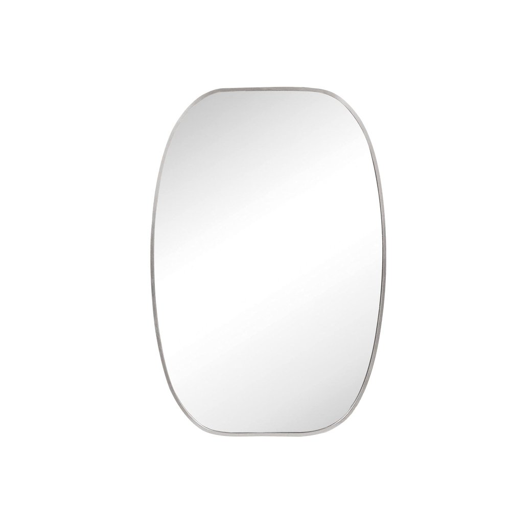 30" Black Aluminum Oval Framed Bathroom Vanity Mirror HomeRoots