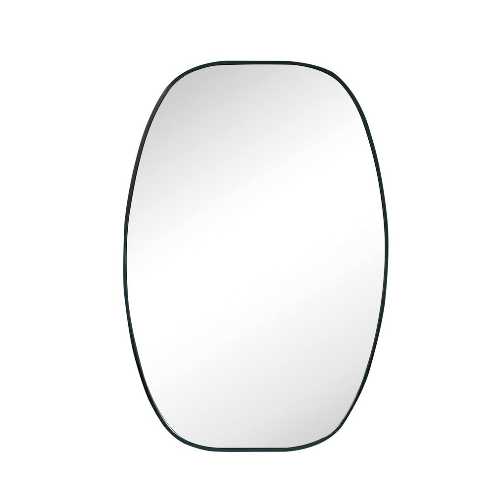36" X 24" Gold Aluminum Oval Framed Bathroom Vanity Mirror HomeRoots