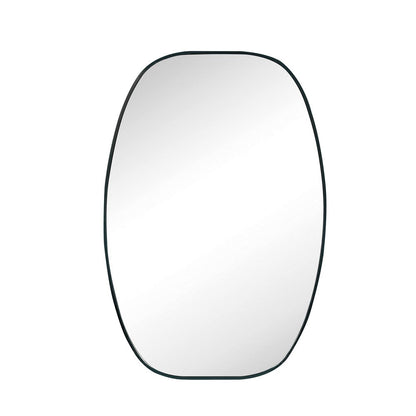 36" X 24" Gold Aluminum Oval Framed Bathroom Vanity Mirror HomeRoots