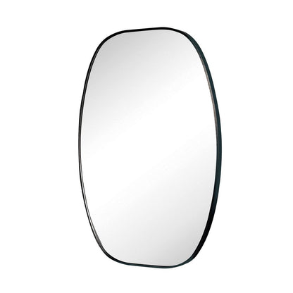 36" X 24" Gold Aluminum Oval Framed Bathroom Vanity Mirror HomeRoots