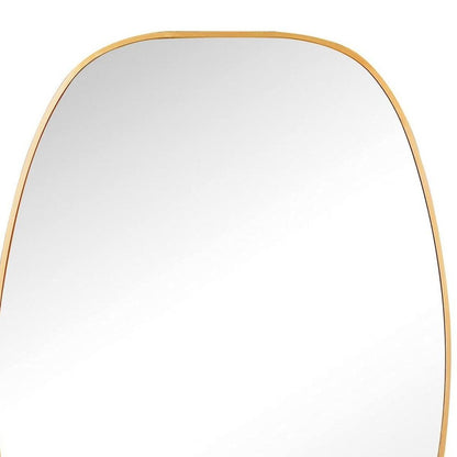 36" X 24" Gold Aluminum Oval Framed Bathroom Vanity Mirror HomeRoots