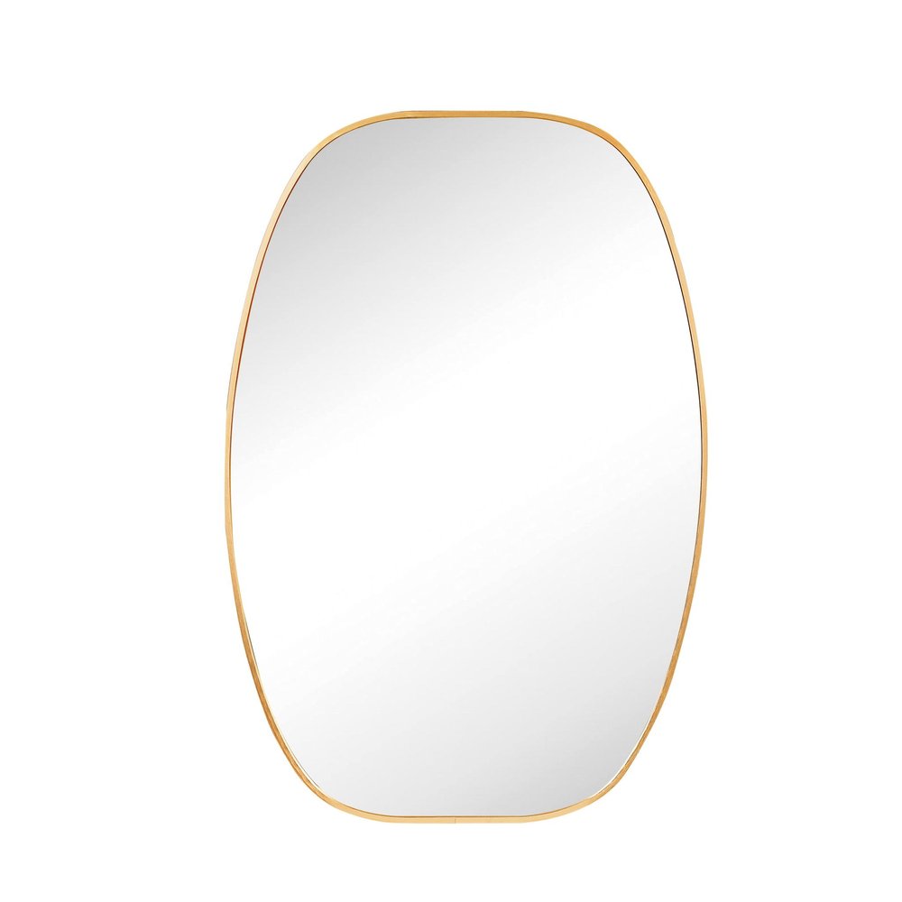 36" X 24" Gold Aluminum Oval Framed Bathroom Vanity Mirror