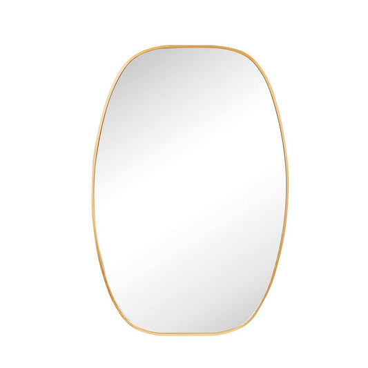 36" X 24" Gold Aluminum Oval Framed Bathroom Vanity Mirror
