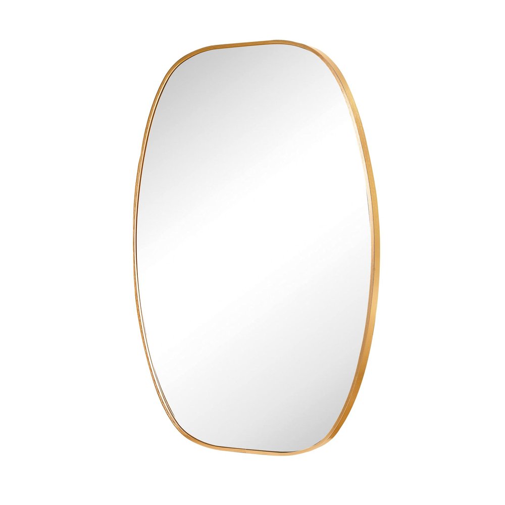 36" X 24" Gold Aluminum Oval Framed Bathroom Vanity Mirror