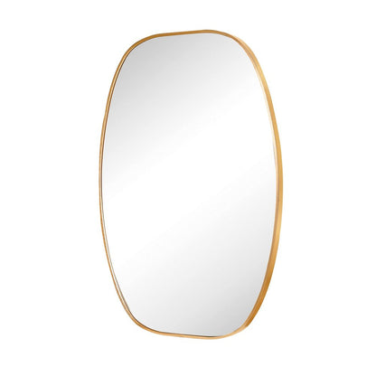 36" X 24" Gold Aluminum Oval Framed Bathroom Vanity Mirror