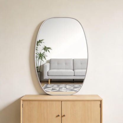 36" X 24" Gold Aluminum Oval Framed Bathroom Vanity Mirror