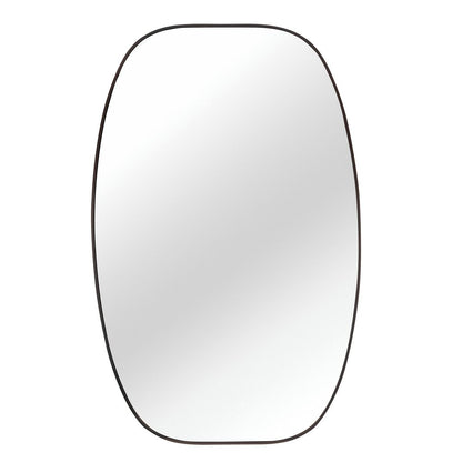 48" X 30" Black Aluminum Oval Framed Bathroom Vanity Mirror HomeRoots