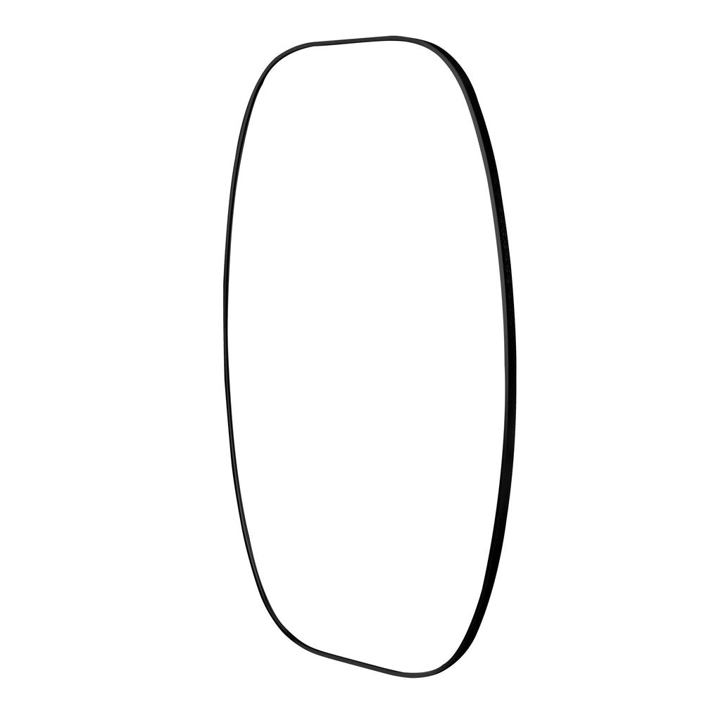 48" X 30" Black Aluminum Oval Framed Bathroom Vanity Mirror HomeRoots