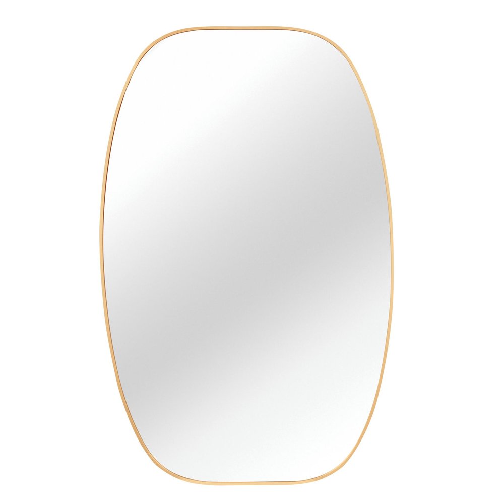48" X 30" Black Aluminum Oval Framed Bathroom Vanity Mirror — view 8