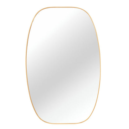 48" X 30" Black Aluminum Oval Framed Bathroom Vanity Mirror HomeRoots