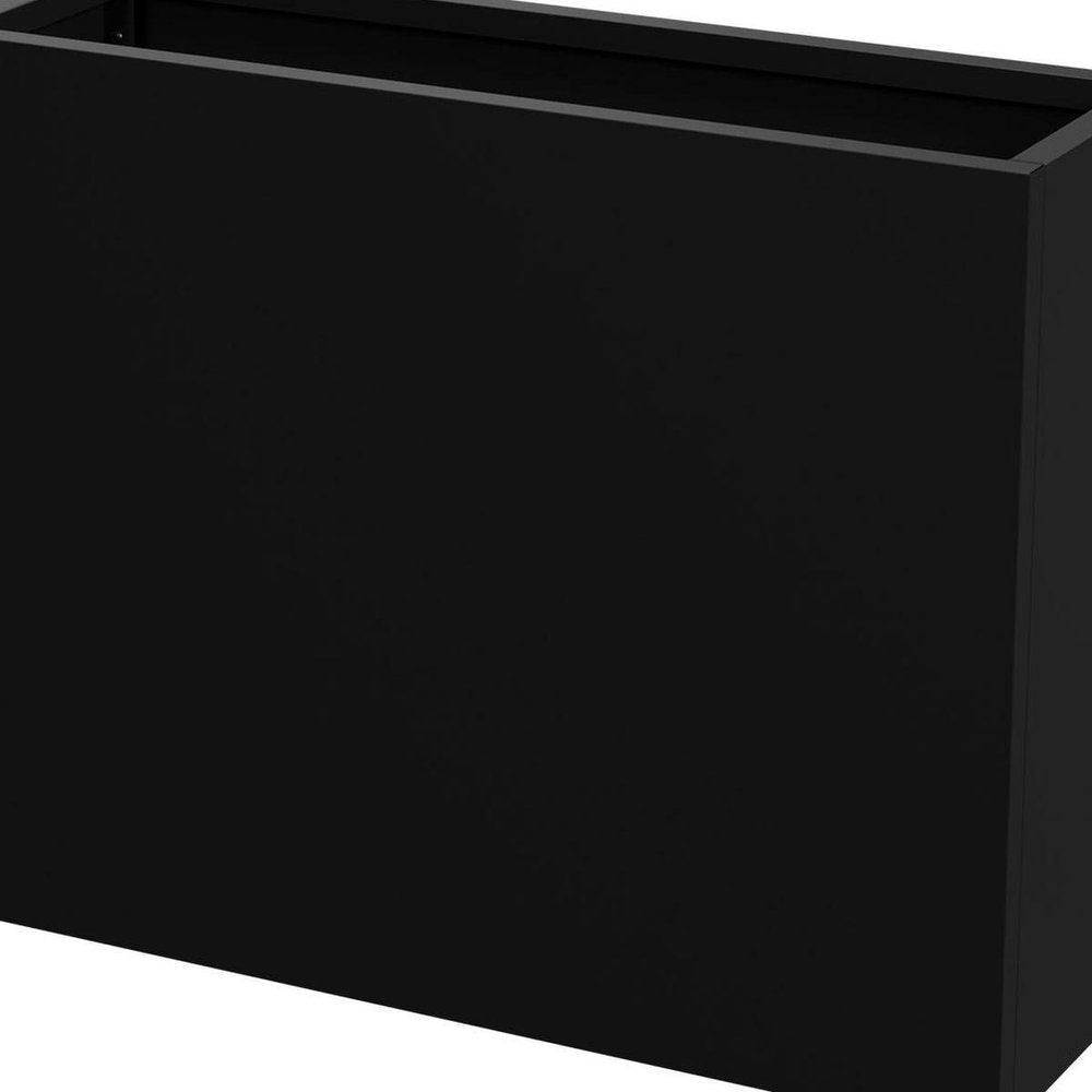 24" X 30" Black Metal Rectangular Pot Planter — view 3