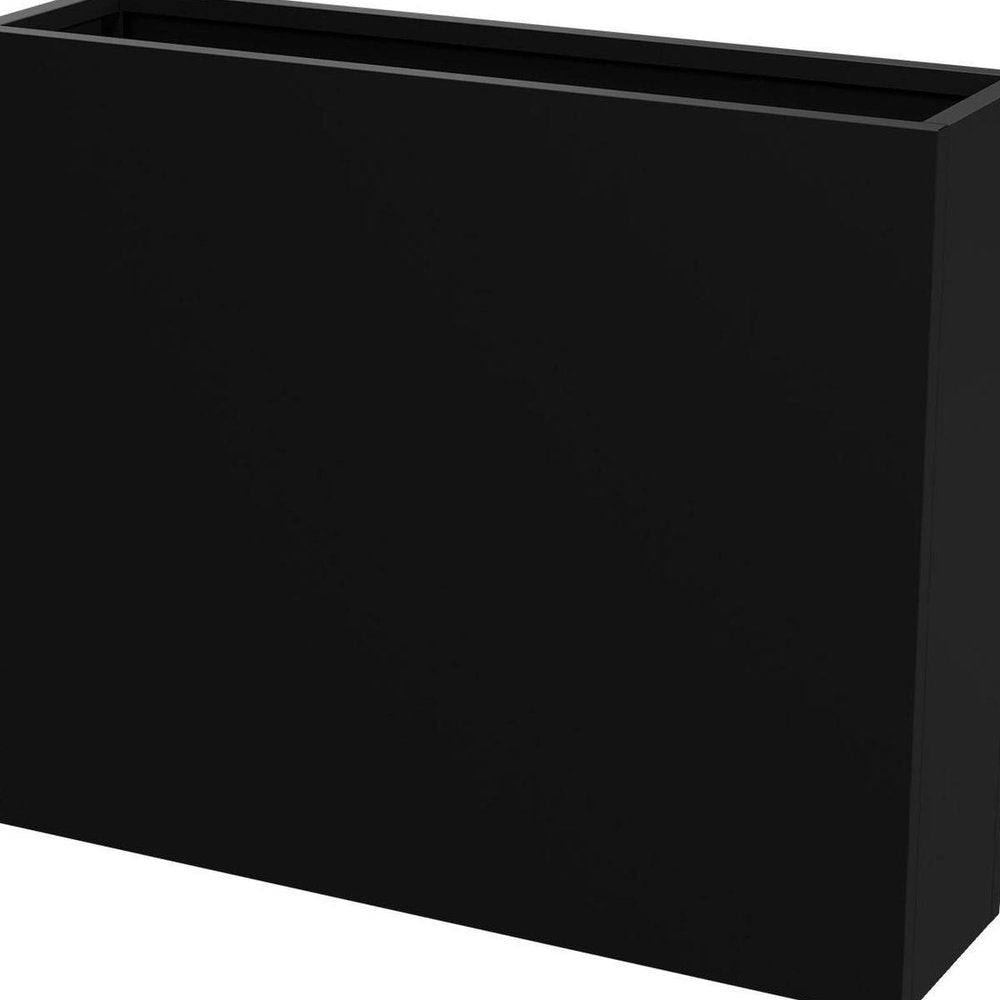 30" X 36" Black Metal Rectangular Pot Planter HomeRoots