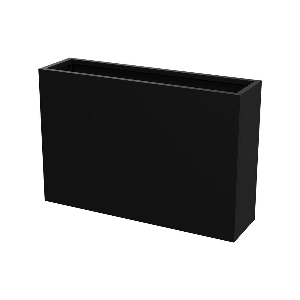 24" X 36" Black Metal Rectangular Pot Planter HomeRoots