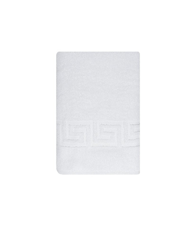 White Greek Key Turkish Cotton 27" X 54" Bath Towel — view 2