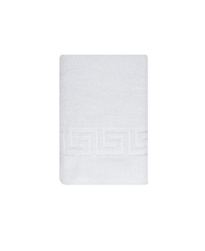White Greek Key Turkish Cotton 27" X 54" Bath Towel HomeRoots