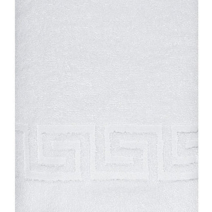 White Greek Key Turkish Cotton 27" X 54" Bath Towel HomeRoots