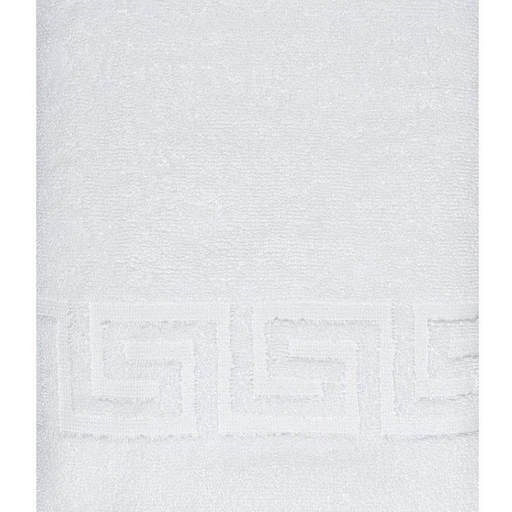 White Greek Key Turkish Cotton 27" X 54" Bath Towel — view 4