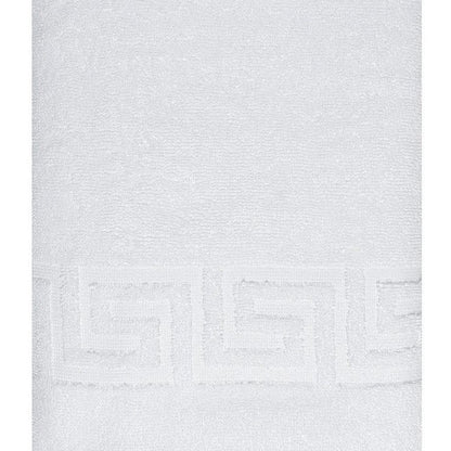 White Greek Key Turkish Cotton 27" X 54" Bath Towel HomeRoots