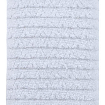 White Geometric Turkish Cotton 27" X 54" Bath Towel HomeRoots