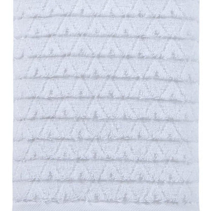 White Geometric Turkish Cotton 27" X 54" Bath Towel HomeRoots