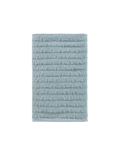 White Geometric Turkish Cotton 27" X 54" Bath Towel