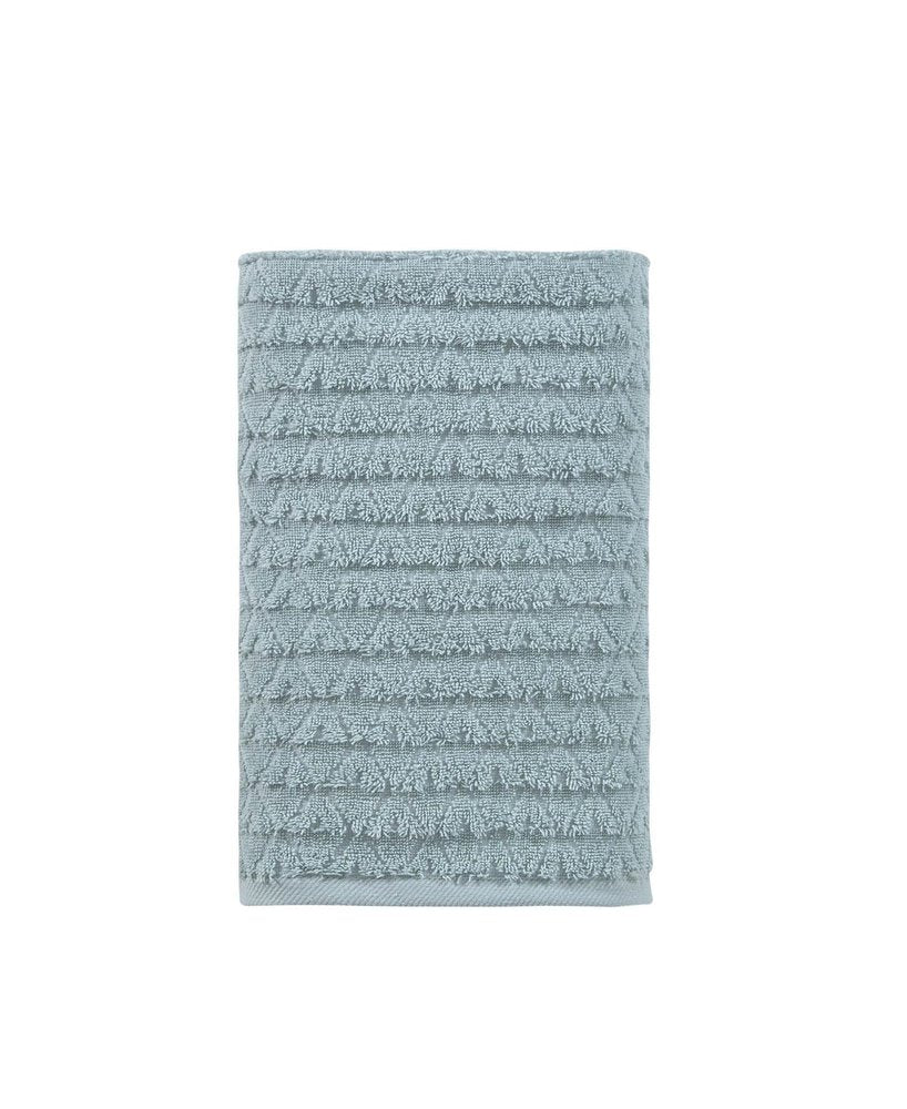 White Geometric Turkish Cotton 27" X 54" Bath Towel — view 7