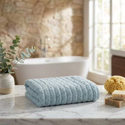 White Geometric Turkish Cotton 27" X 54" Bath Towel HomeRoots