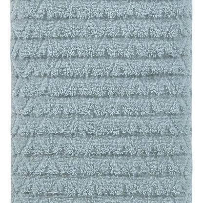 White Geometric Turkish Cotton 27" X 54" Bath Towel