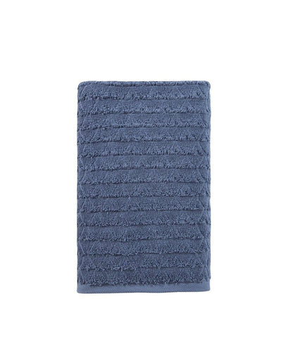 White Geometric Turkish Cotton 27" X 54" Bath Towel