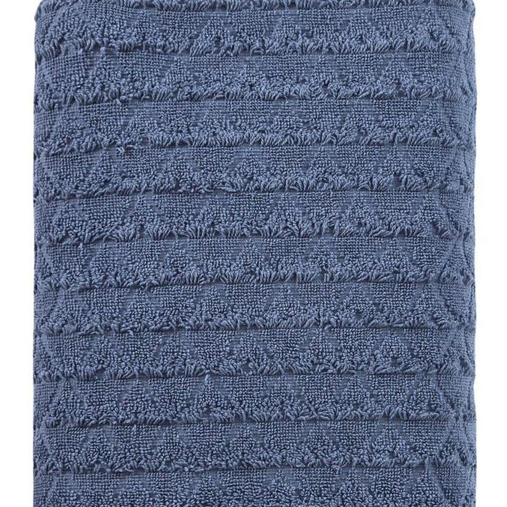 White Geometric Turkish Cotton 27" X 54" Bath Towel HomeRoots