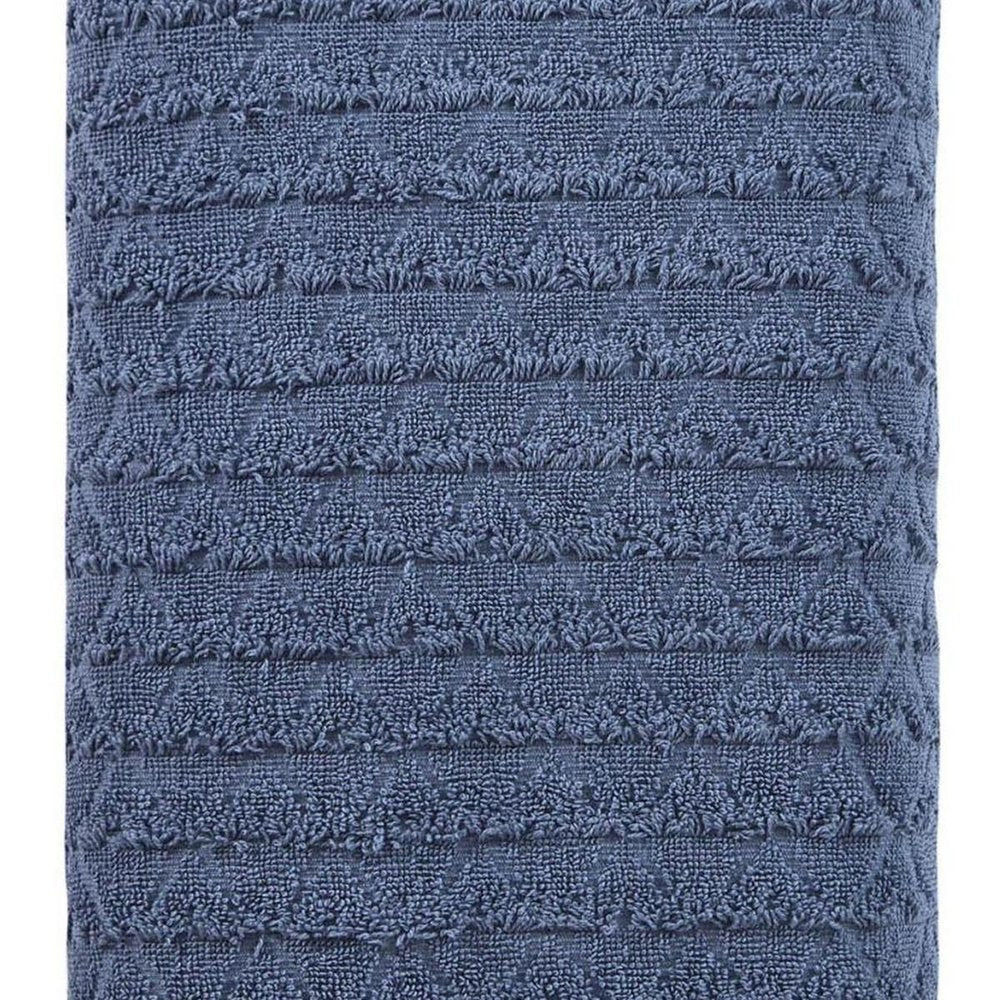 White Geometric Turkish Cotton 27" X 54" Bath Towel — view 16