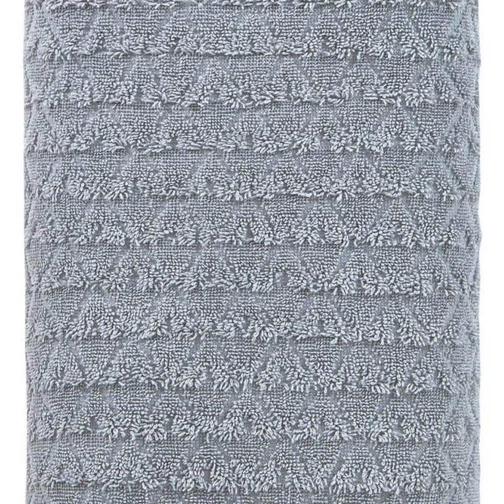 White Geometric Turkish Cotton 27" X 54" Bath Towel HomeRoots