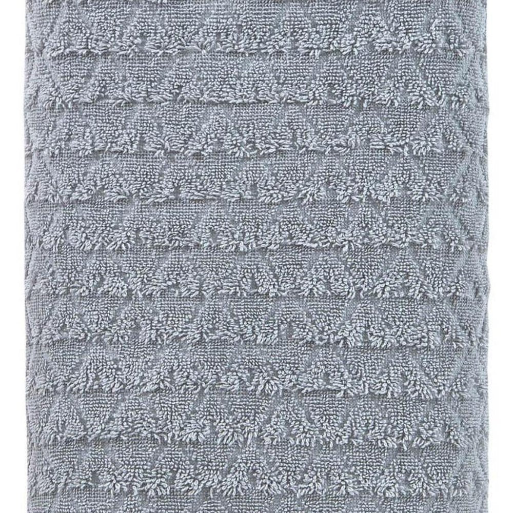 White Geometric Turkish Cotton 27" X 54" Bath Towel HomeRoots