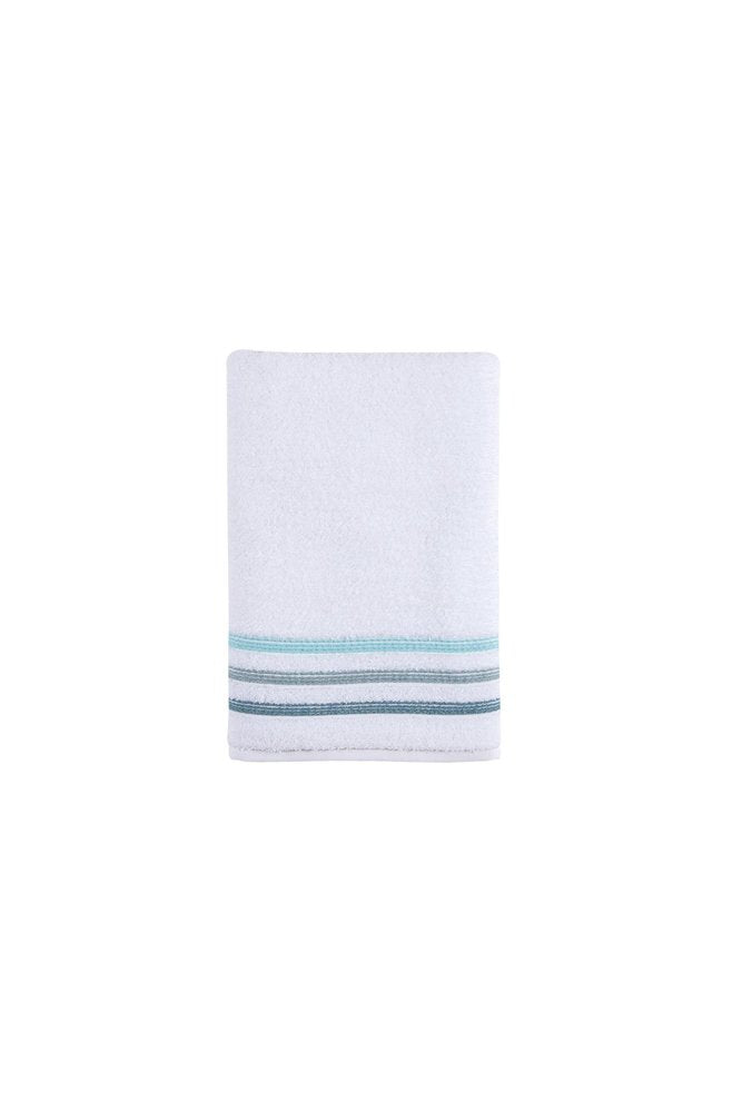 White Striped Turkish Cotton 27" X 54" Bath Towel — view 1