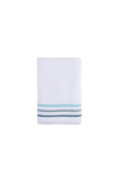 White Striped Turkish Cotton 27" X 54" Bath Towel HomeRoots