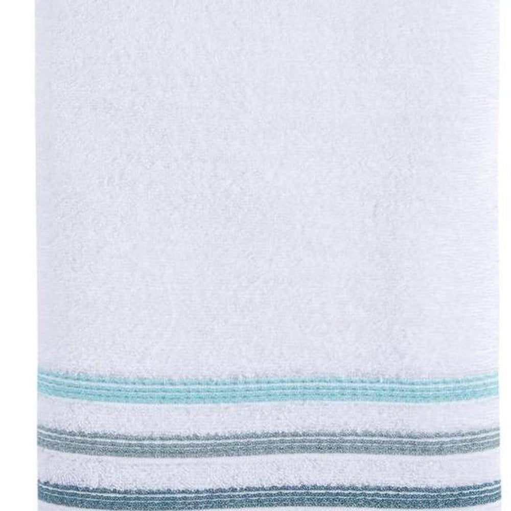 White Striped Turkish Cotton 27" X 54" Bath Towel — view 5