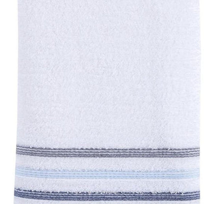 White Striped Turkish Cotton 27" X 54" Bath Towel HomeRoots