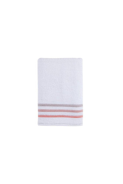 White Striped Turkish Cotton 27" X 54" Bath Towel HomeRoots
