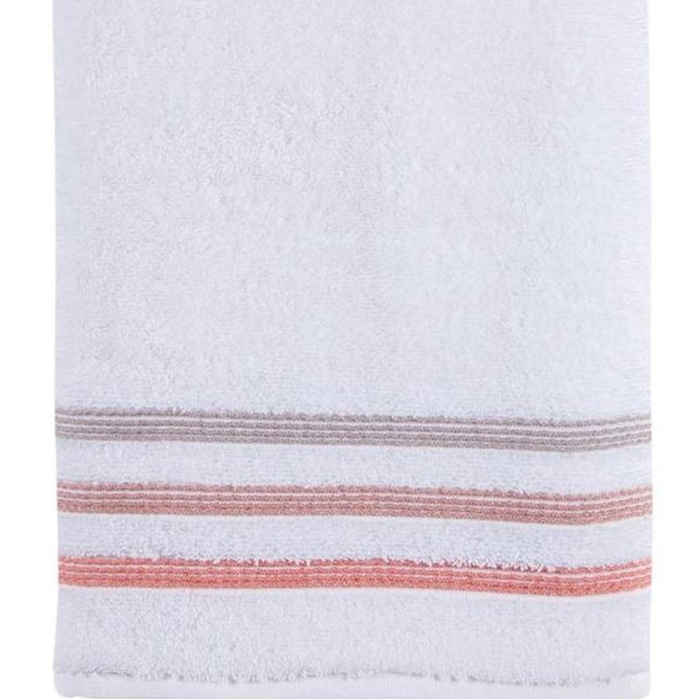White Striped Turkish Cotton 27" X 54" Bath Towel — view 13