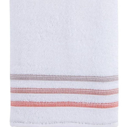 White Striped Turkish Cotton 27" X 54" Bath Towel HomeRoots
