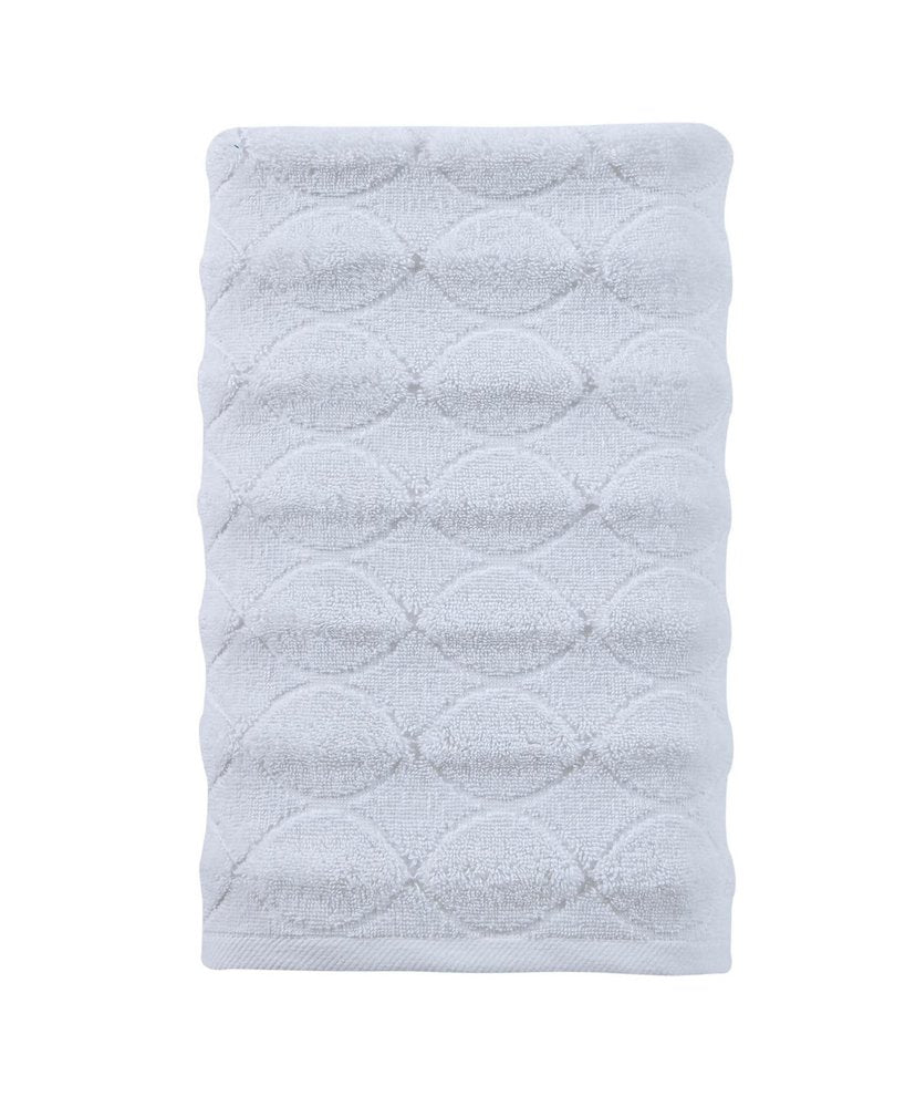 White Jacquard Turkish Cotton 27" X 54" Bath Towel HomeRoots
