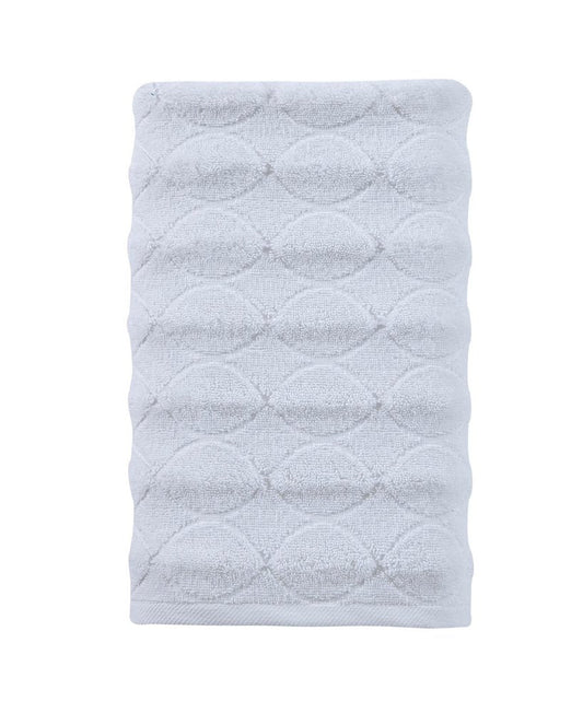 White Jacquard Turkish Cotton 27" X 54" Bath Towel