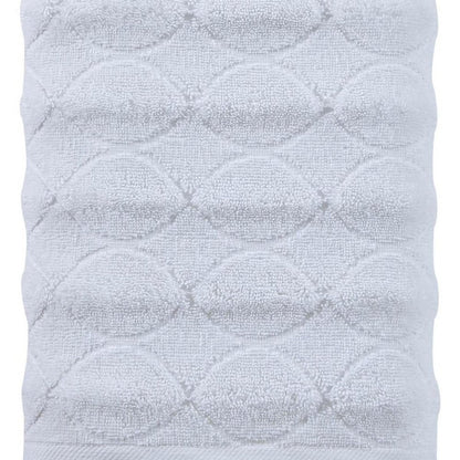White Jacquard Turkish Cotton 27" X 54" Bath Towel HomeRoots
